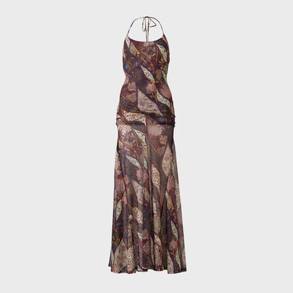 Women Kith Siedres Printed Mesh Maxi Slip Dress - Multi