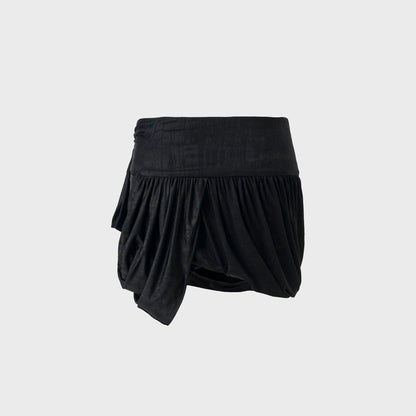Women Kith Siedres Tie Detailed Jersey Wrap Mini Skirt - Black