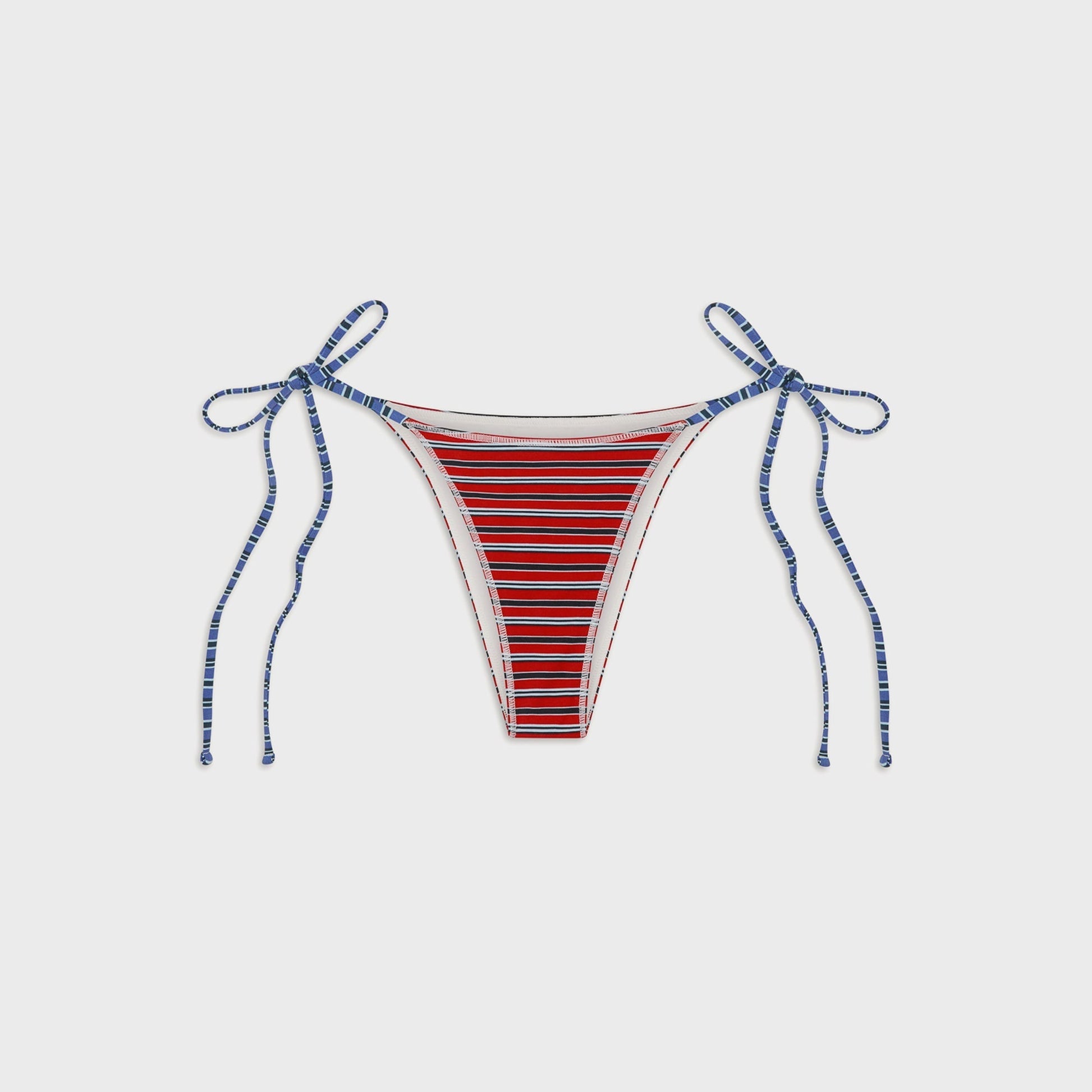 Women Kith Frankies Bikinis Mackenzie Cotton Bottom - Red Summer Stripe