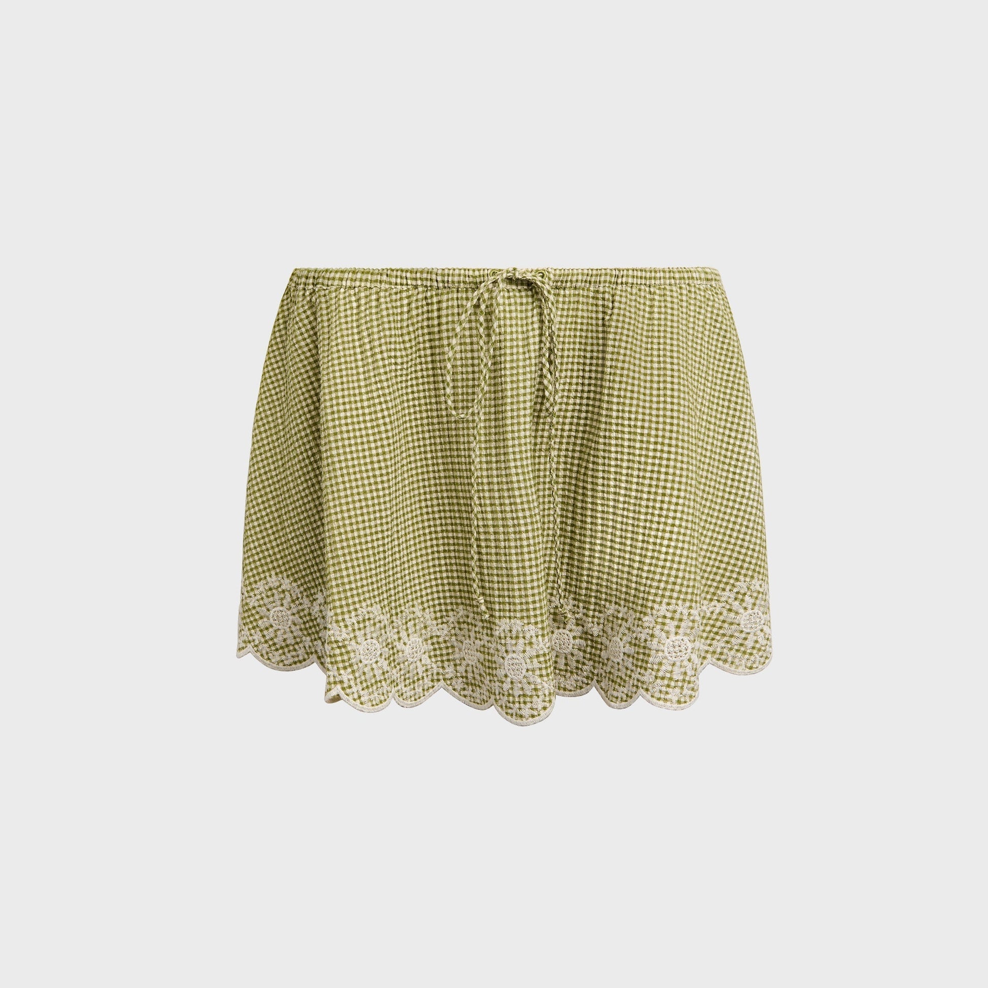 Women Kith Maelle Gingham Mini Skirt - Green