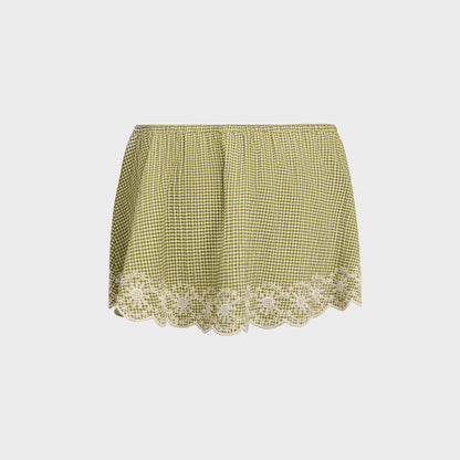 Women Kith Maelle Gingham Mini Skirt - Green
