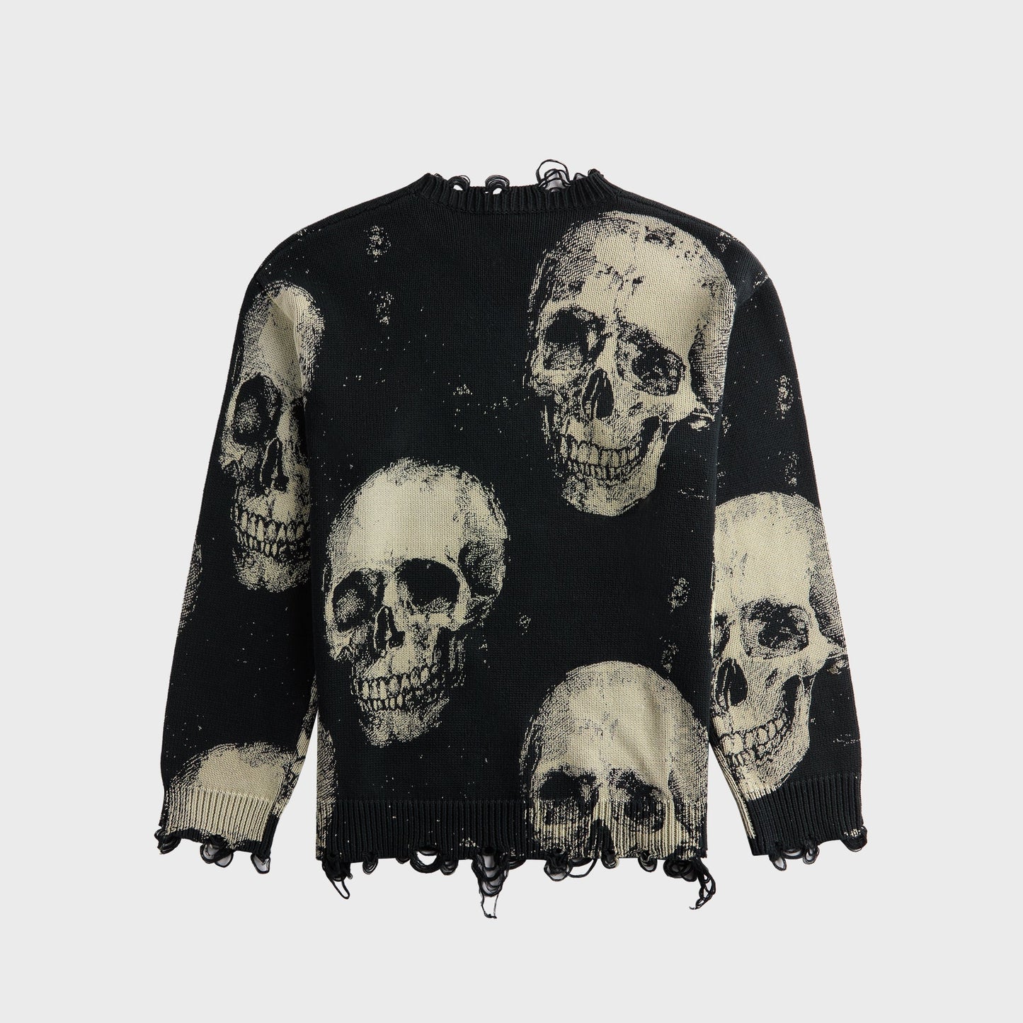 Women Kith R13 Printed Boyfriend Sweater - Skulls On Black