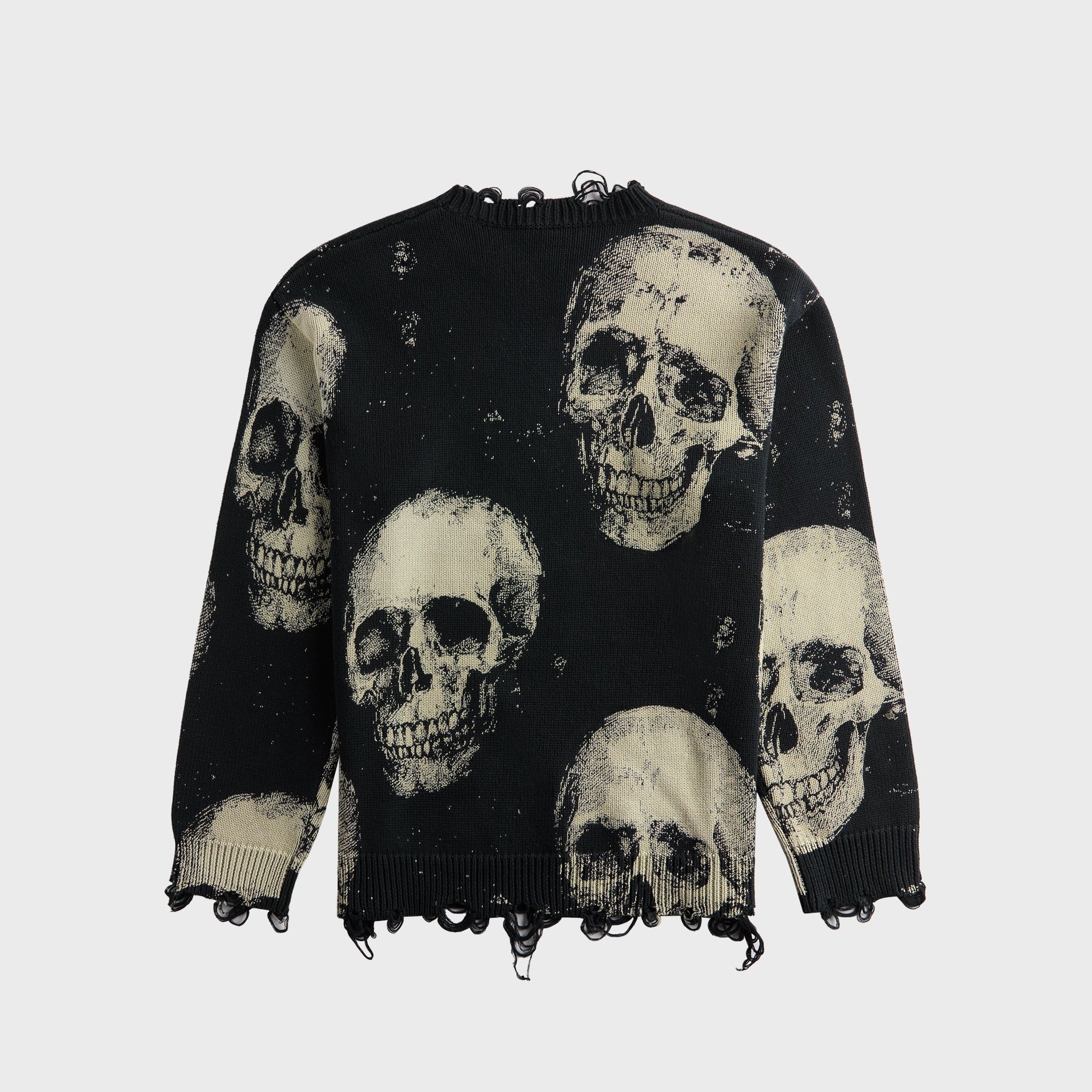Women Kith R13 Printed Boyfriend Sweater - Skulls On Black