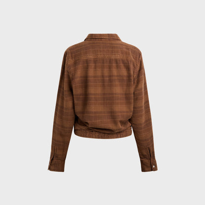 Women Kith R13 Wrap Around Shirt - Plaid Brown