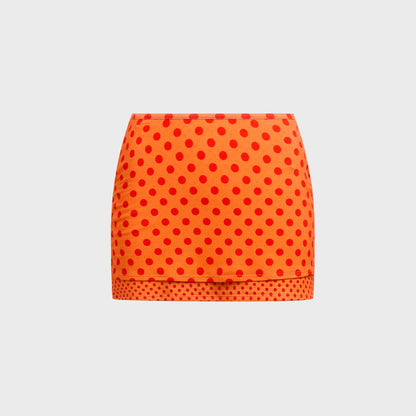 Women Kith Miaou Elektra Skirt - Red Polka Dot