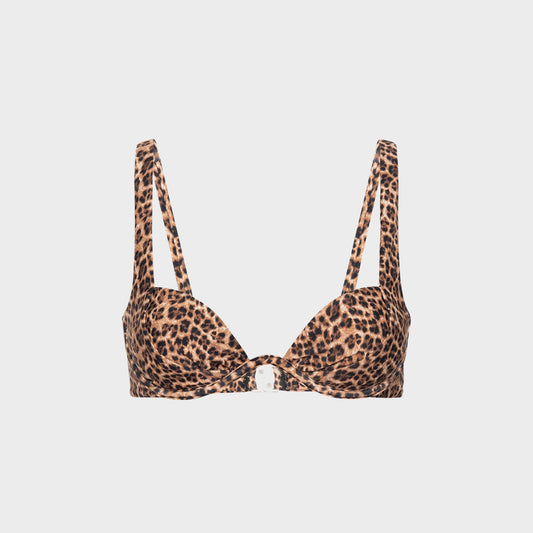 Women Kith Miaou Cora Bikini Top - Leopard