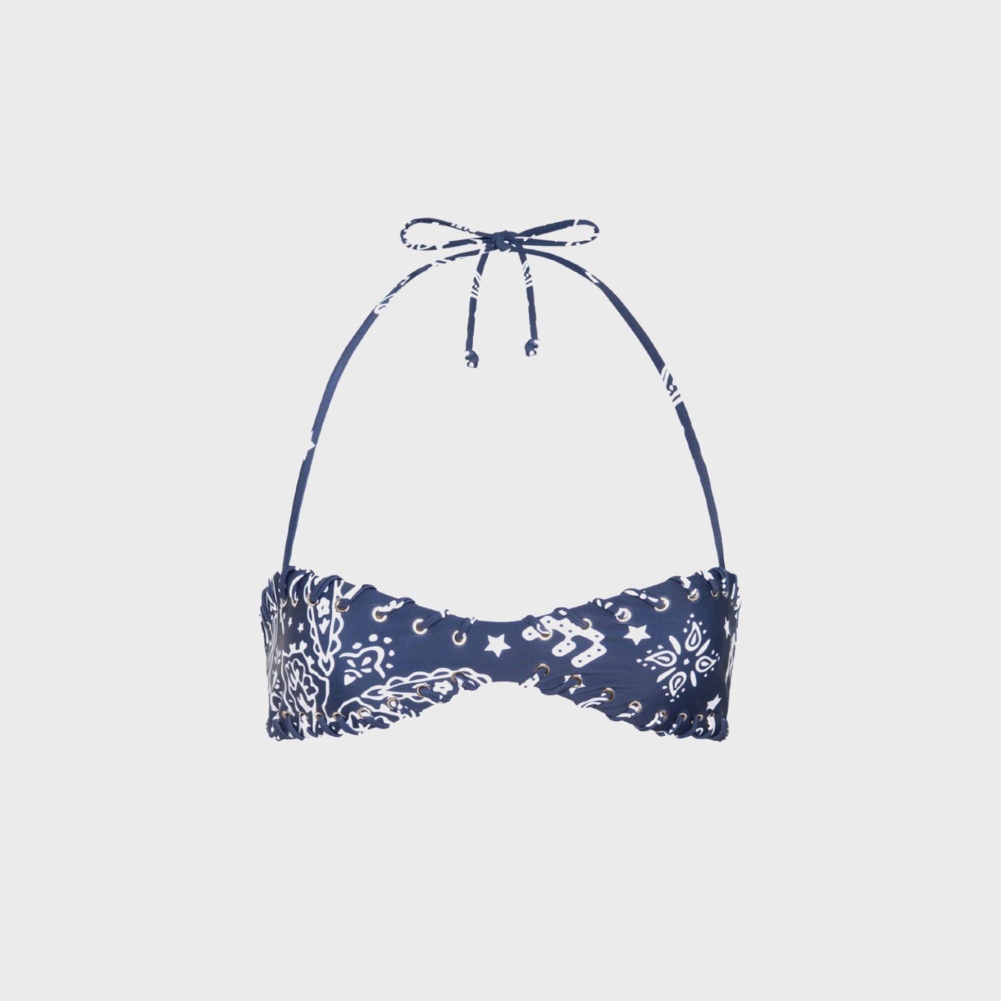 Women Kith Miaou Rio Bikini Top - Bandana Navy