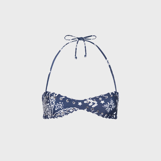 Women Kith Miaou Rio Bikini Top - Bandana Navy
