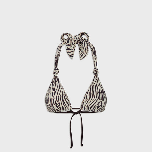 Women Kith Frankies Bikinis Kealy Top - Zebra Print