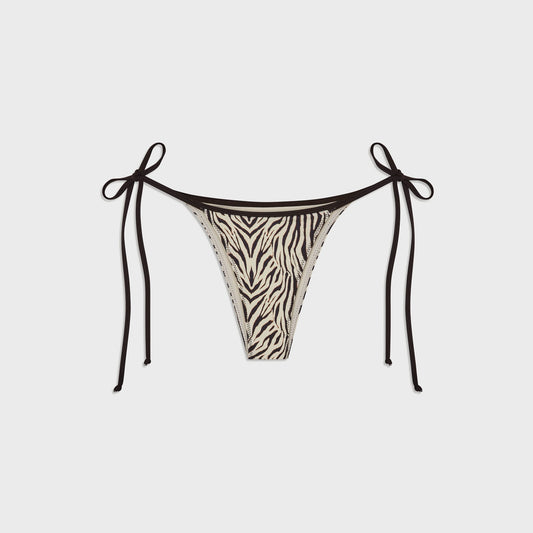 Women Kith Frankies Bikinis Mackenzie Bottom - Zebra Print