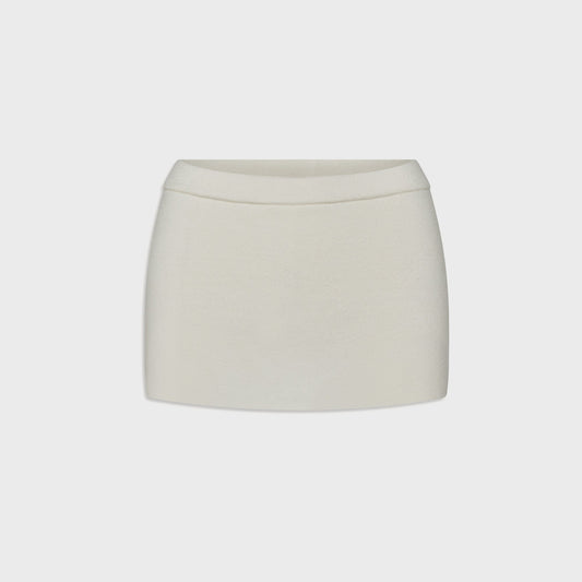 Women Kith Frankies Bikinis Marialla Cloud Knit Skort - Soft Vanilla