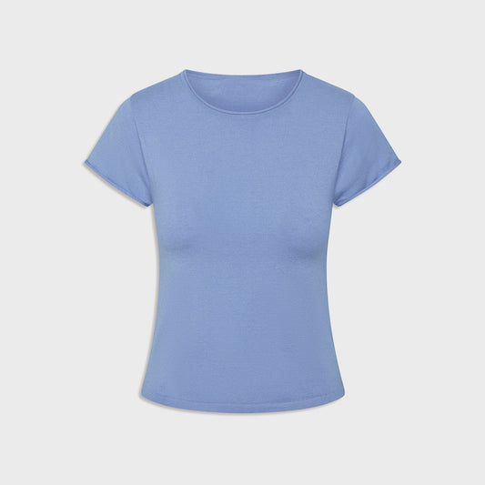 Women Kith Frankies Bikinis Baylee Cloud Knit Tee - Heaven Blue