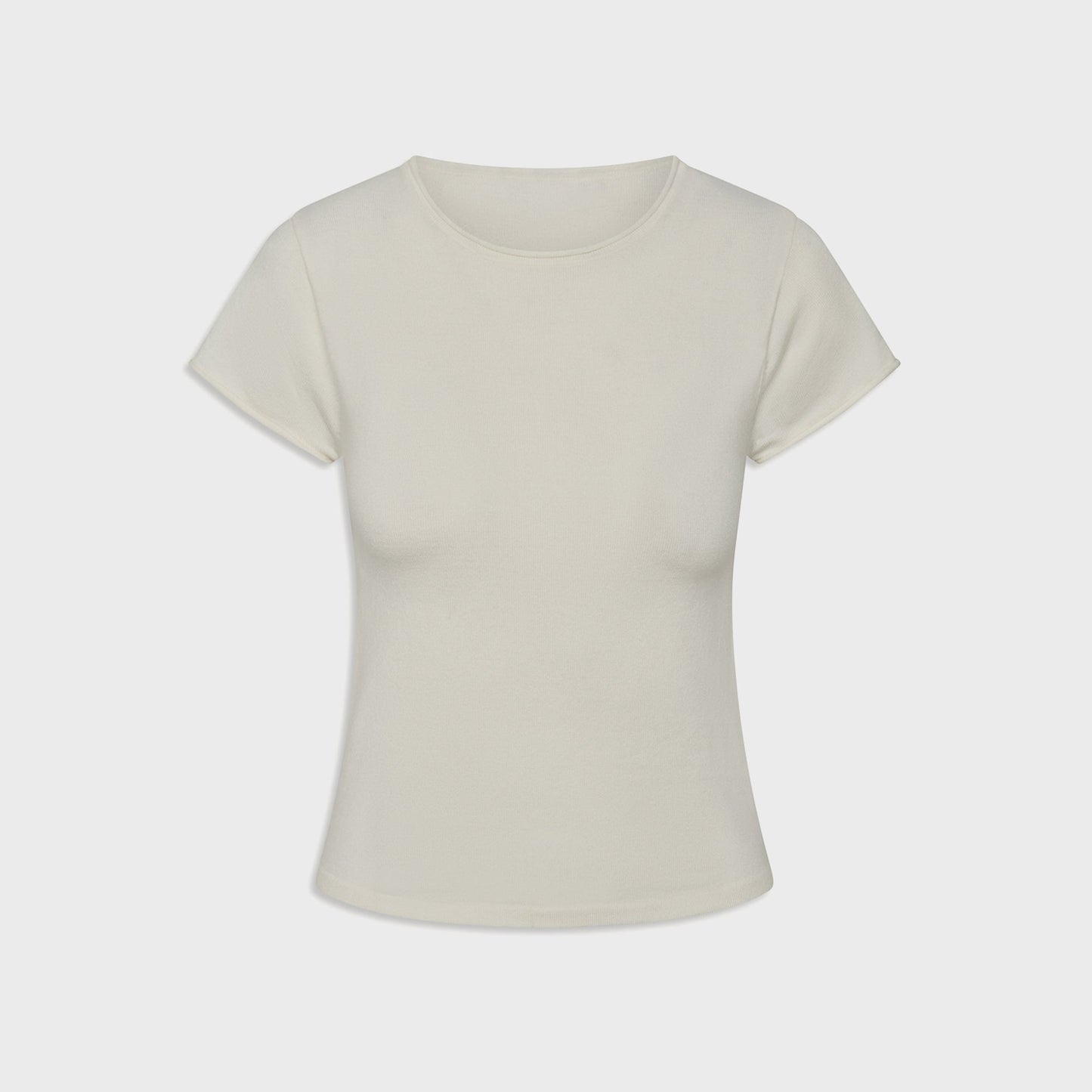 Women Kith Frankies Bikinis Baylee Cloud Knit Tee - Soft Vanilla
