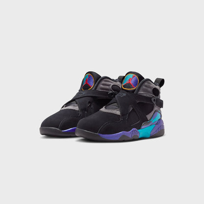 Kids Kith Jordan Air Jordan 8 Retro - Black / Bright Concord / Aqua