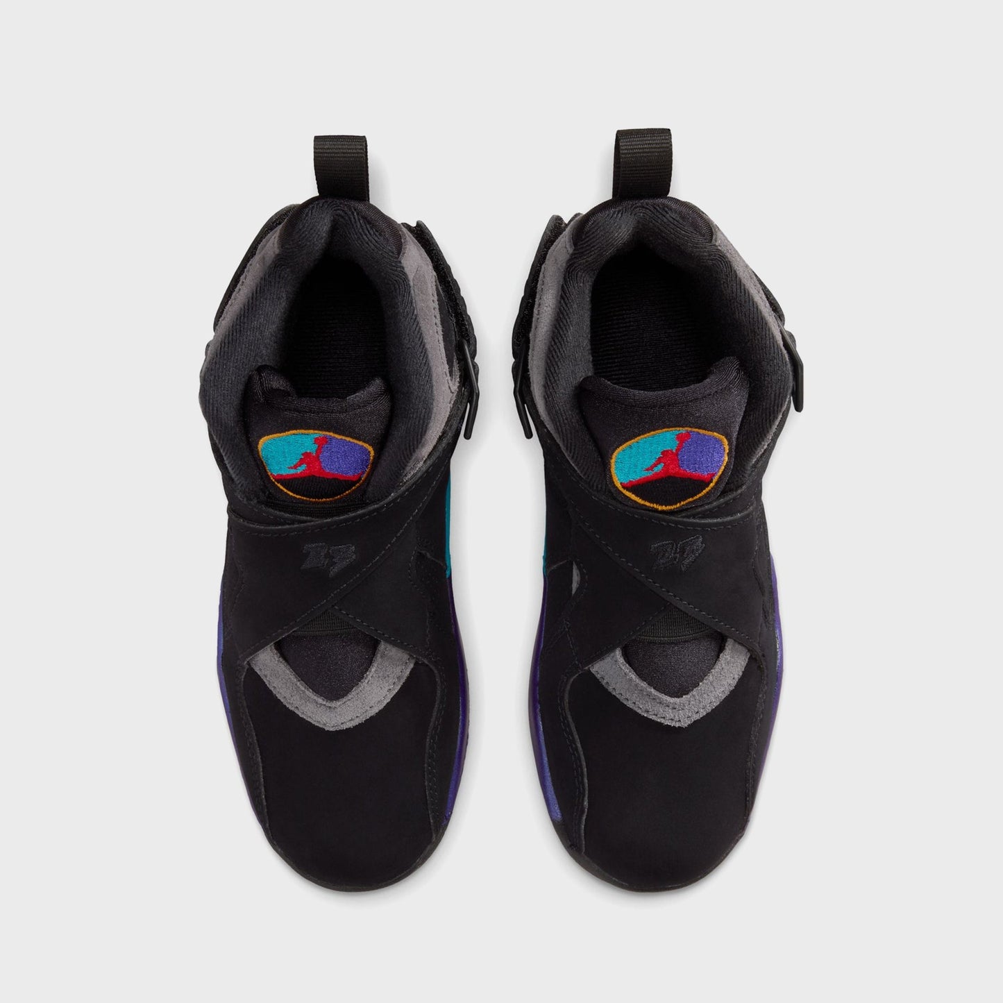 Kids Kith Jordan Air Jordan 8 Retro - Black / Bright Concord / Aqua