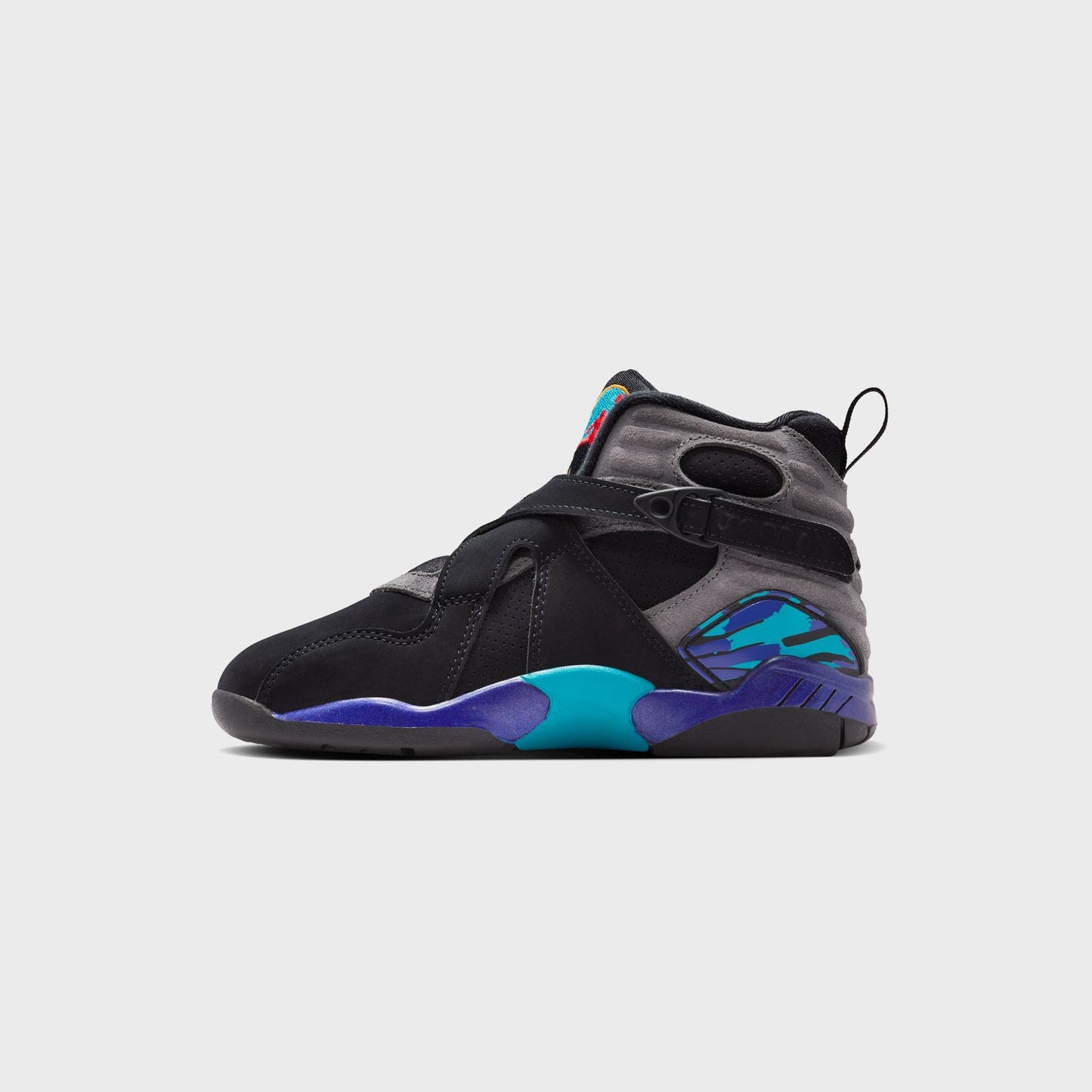 Kids Kith Jordan Air Jordan 8 Retro - Black / Bright Concord / Aqua
