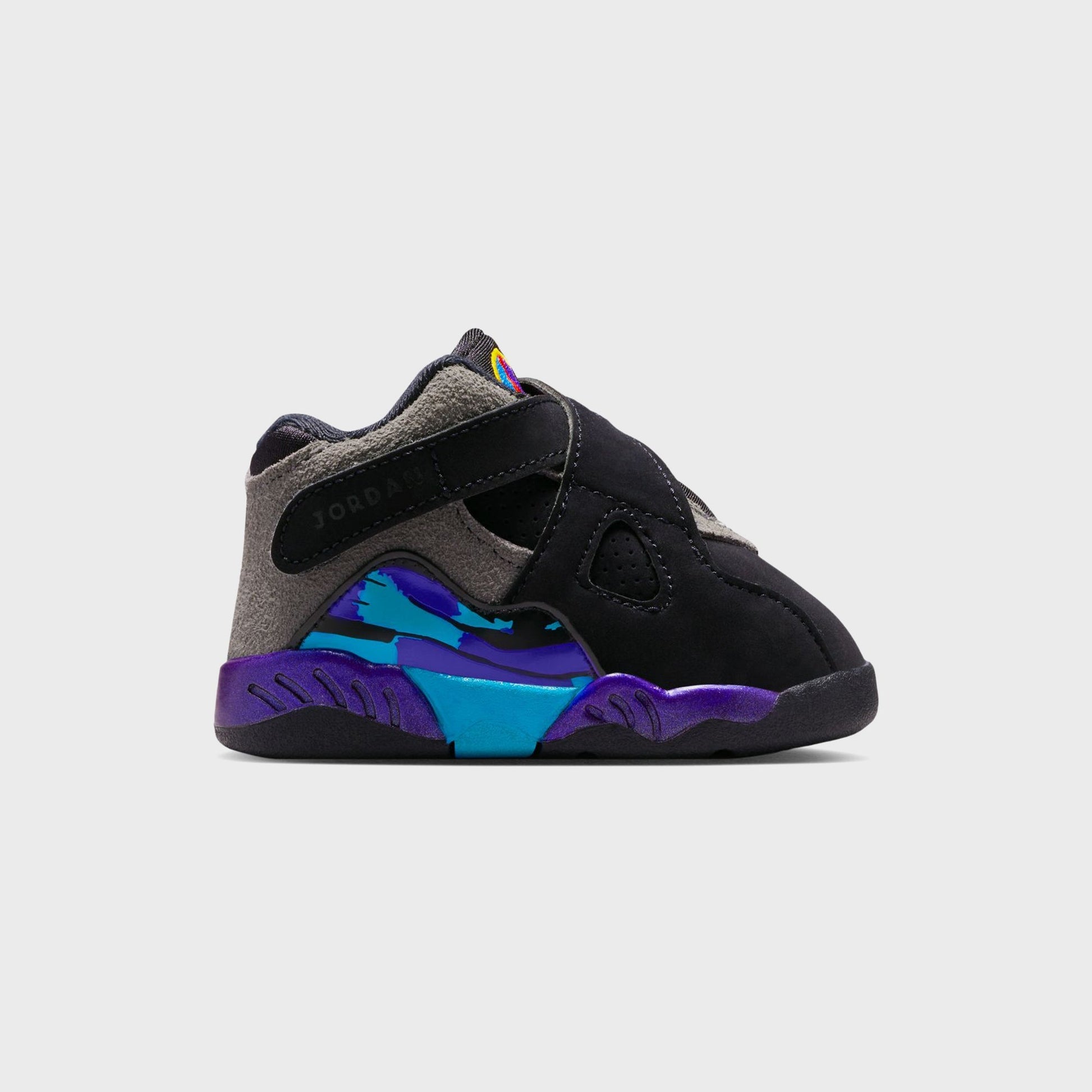 Kids Kith Jordan Air Jordan 8 Retro - Black / Bright Concord / Aqua