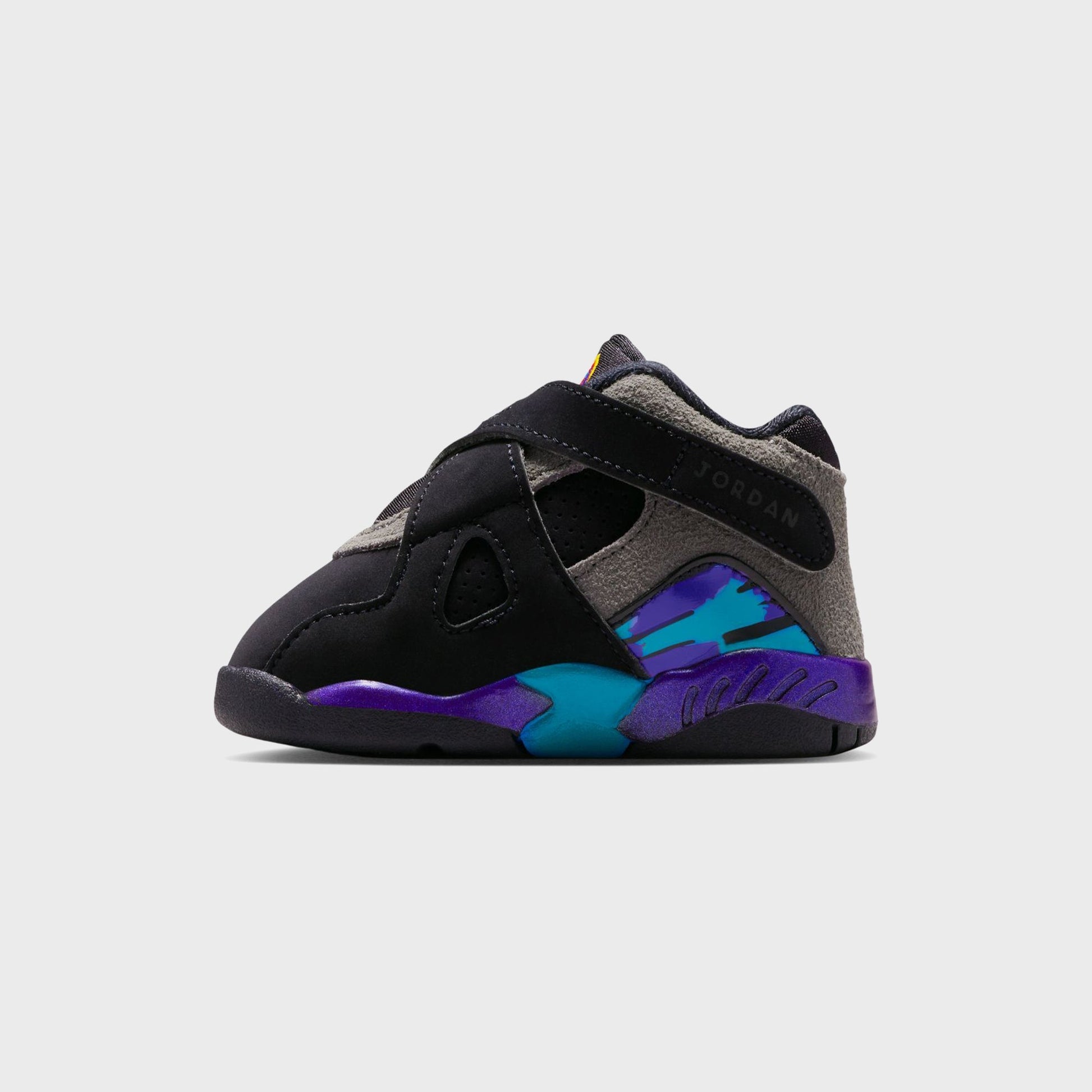 Kids Kith Jordan Air Jordan 8 Retro - Black / Bright Concord / Aqua