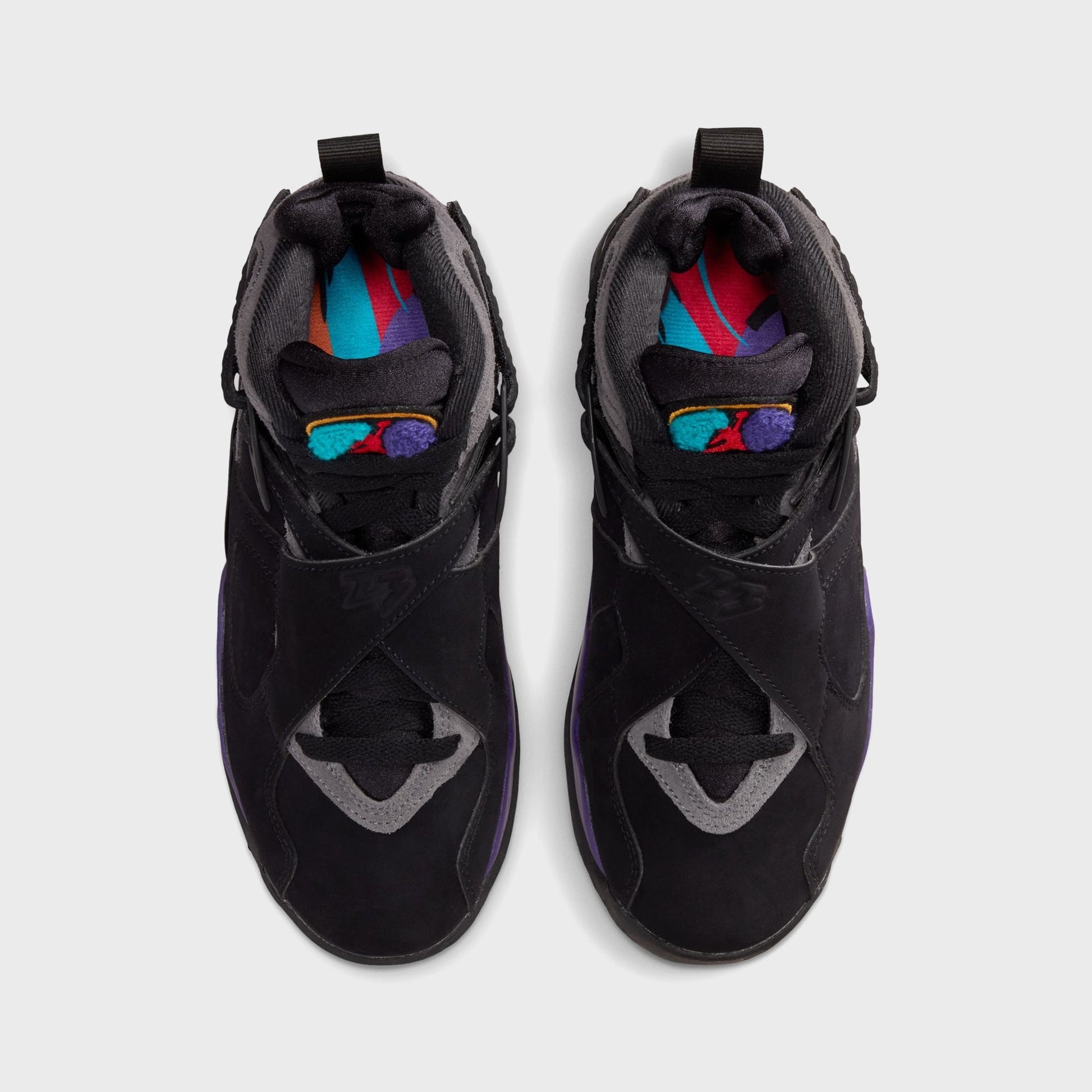 Kids Kith Jordan Air Jordan 8 Retro - Black / Bright Concord / Aqua