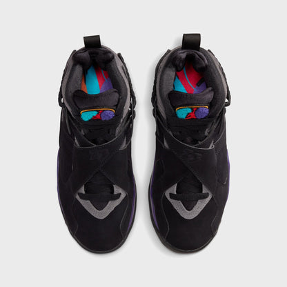 Kids Kith Jordan Air Jordan 8 Retro - Black / Bright Concord / Aqua