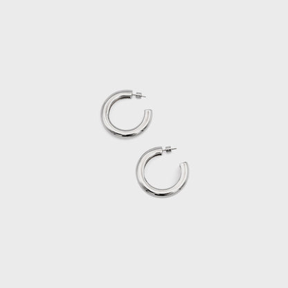 Women Kith Black Suede Studio Classic Hoop - Silver / Gold