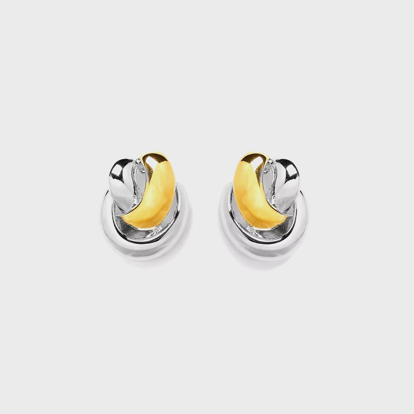Women Kith Black Suede Studio Knot Earring - Silver / Gold