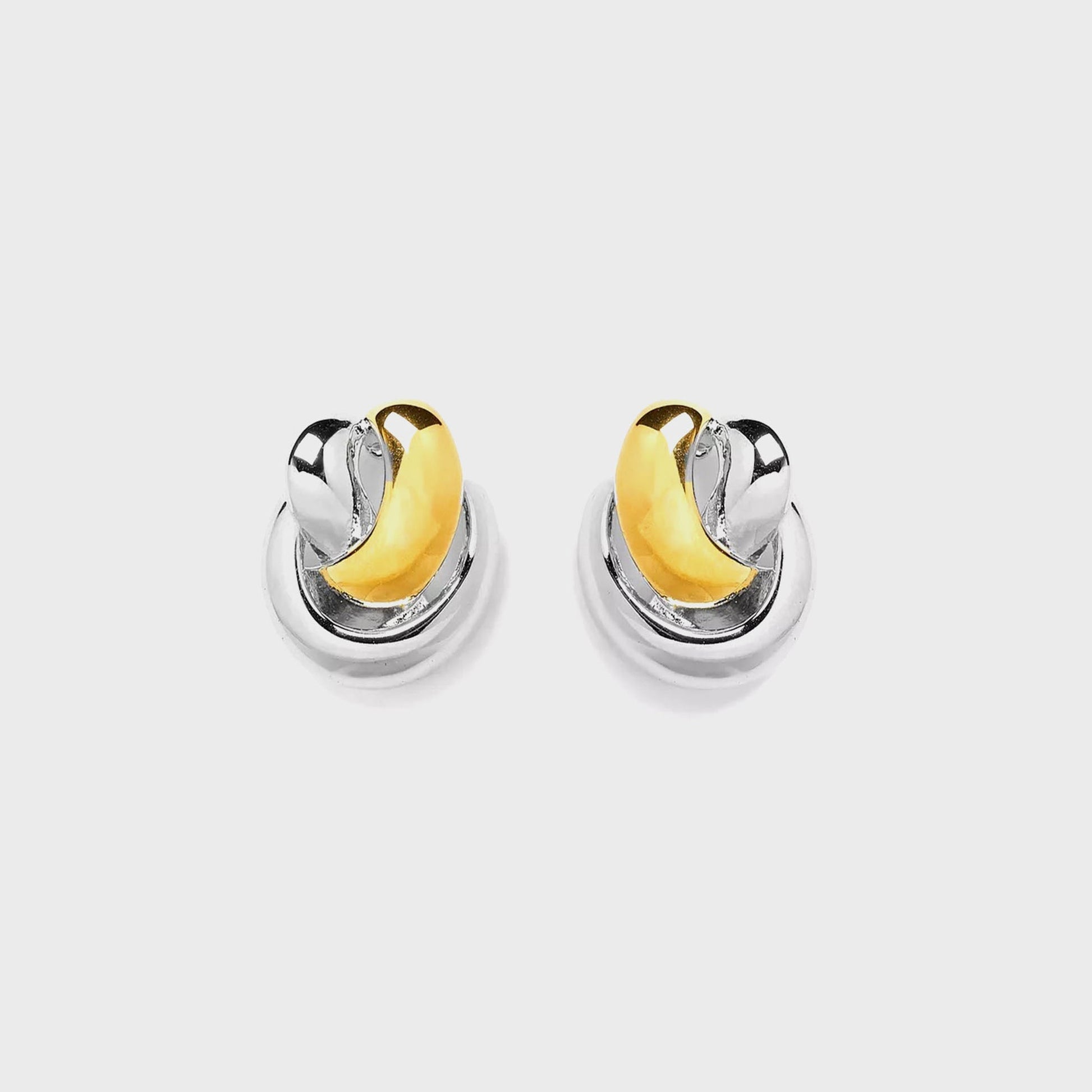 Women Kith Black Suede Studio Knot Earring - Silver / Gold