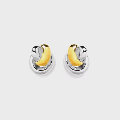 Women Kith Black Suede Studio Knot Earring - Silver / Gold