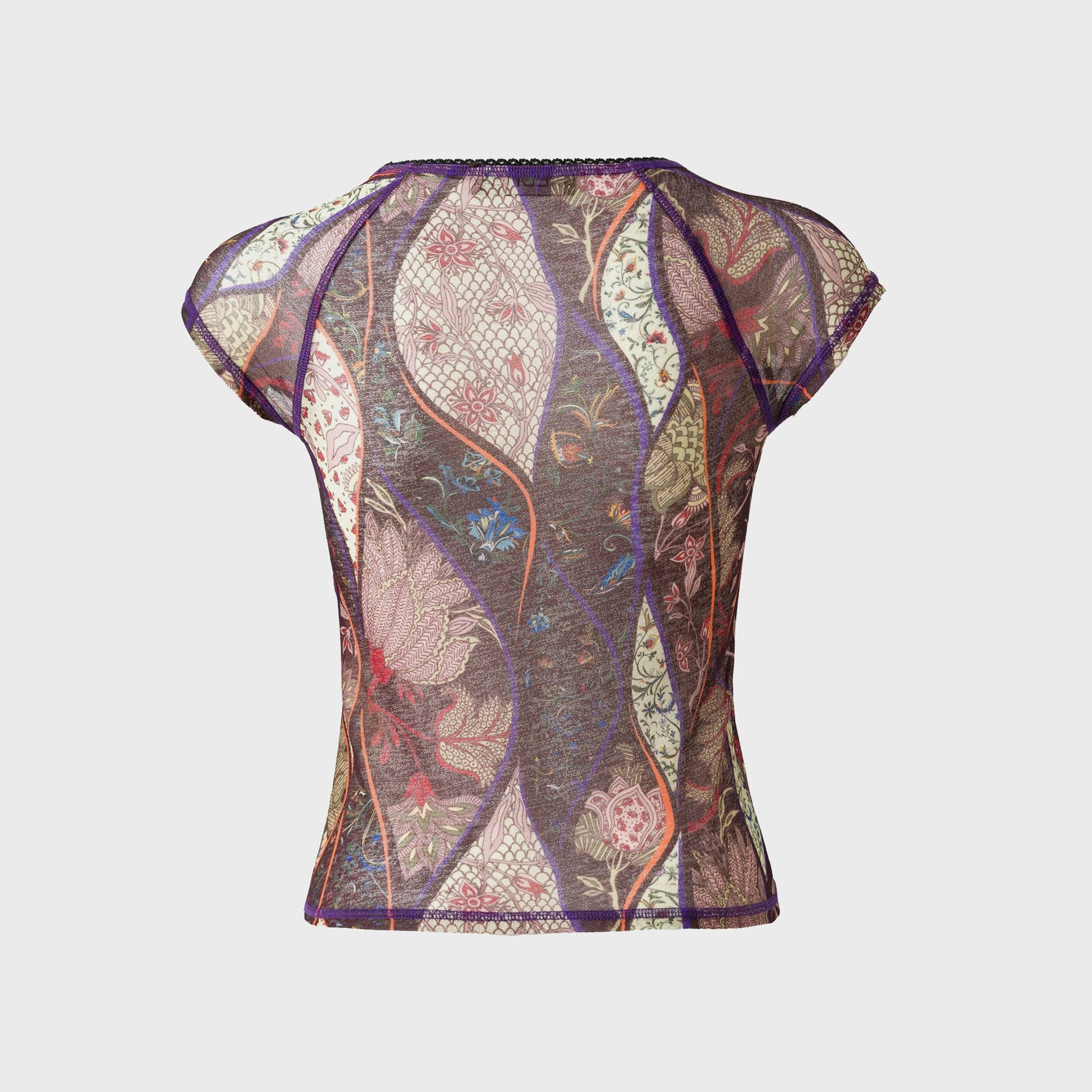 Women Kith Siedres Printed Mesh Semi-Sheer Top - Multi