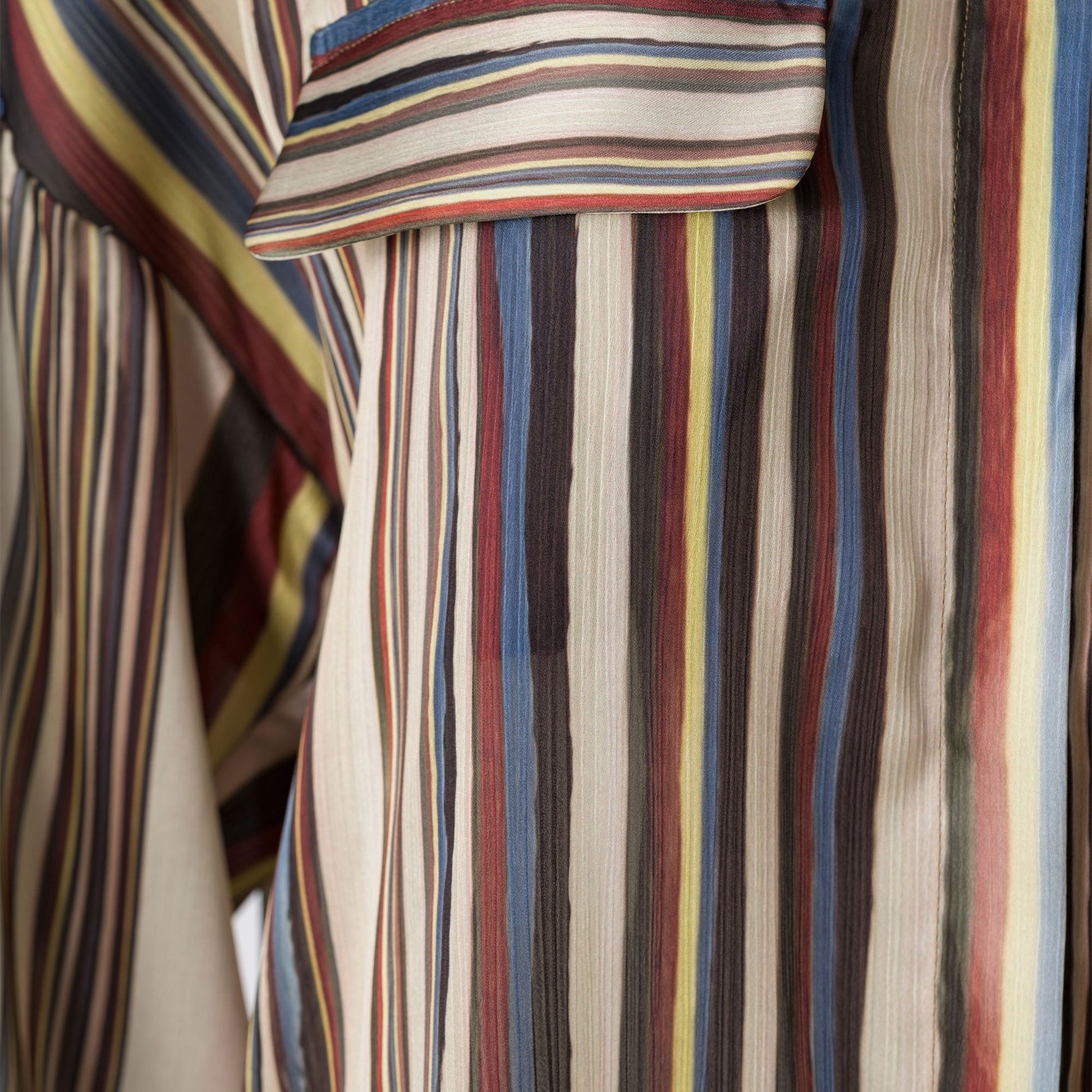 Women Kith Siedres Oversized Satin Shirt with Front Pockets - Multi