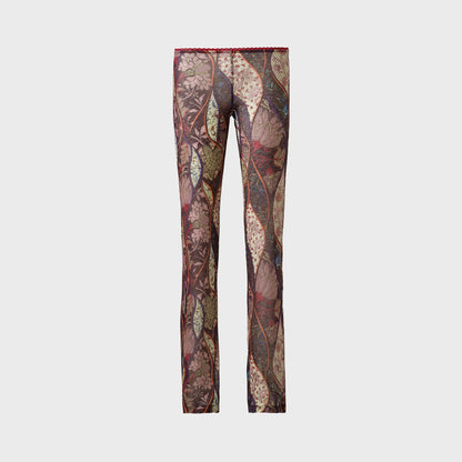 Women Kith Siedres Printed Mesh Semi-Sheer Flare Pants - Multi