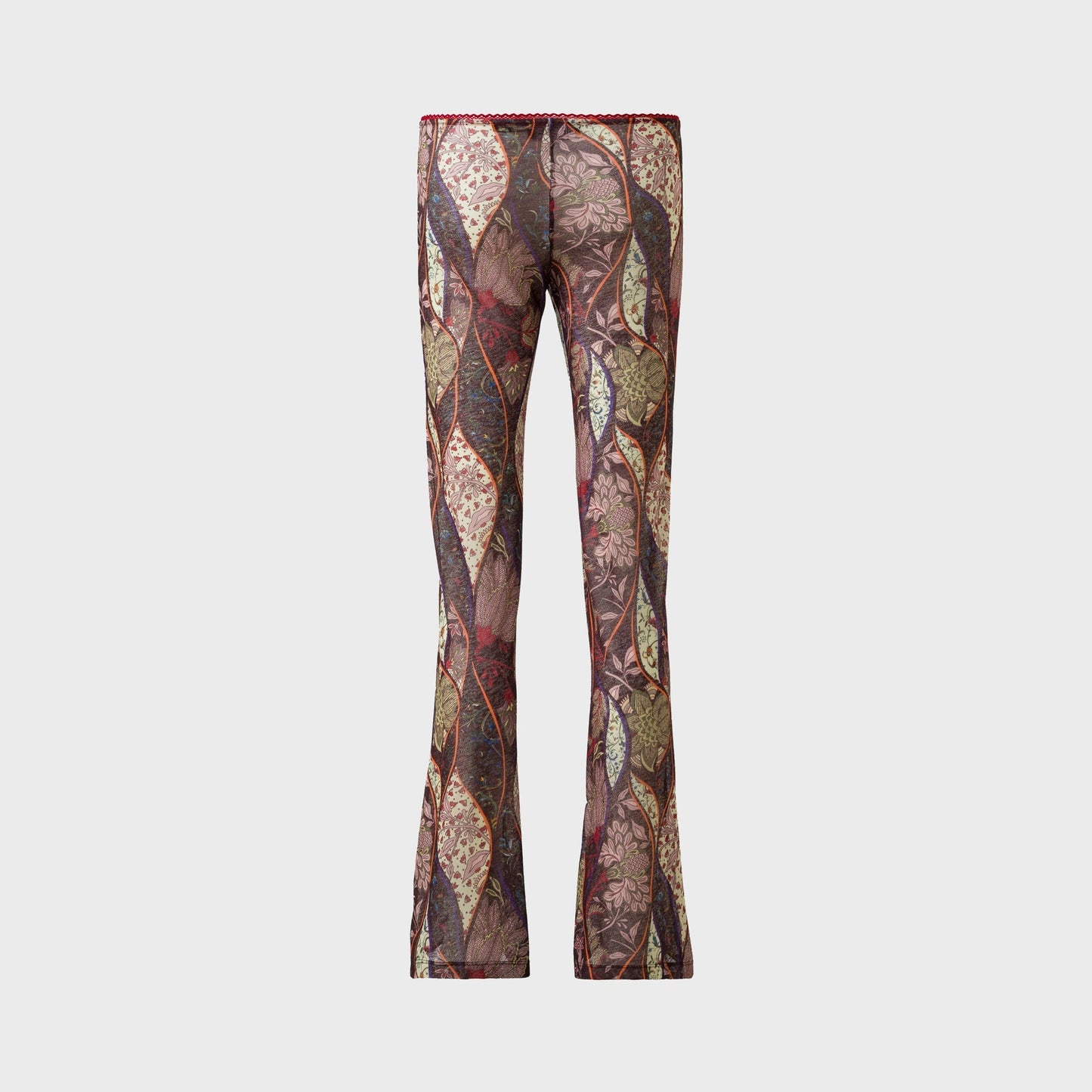 Women Kith Siedres Printed Mesh Semi-Sheer Flare Pants - Multi