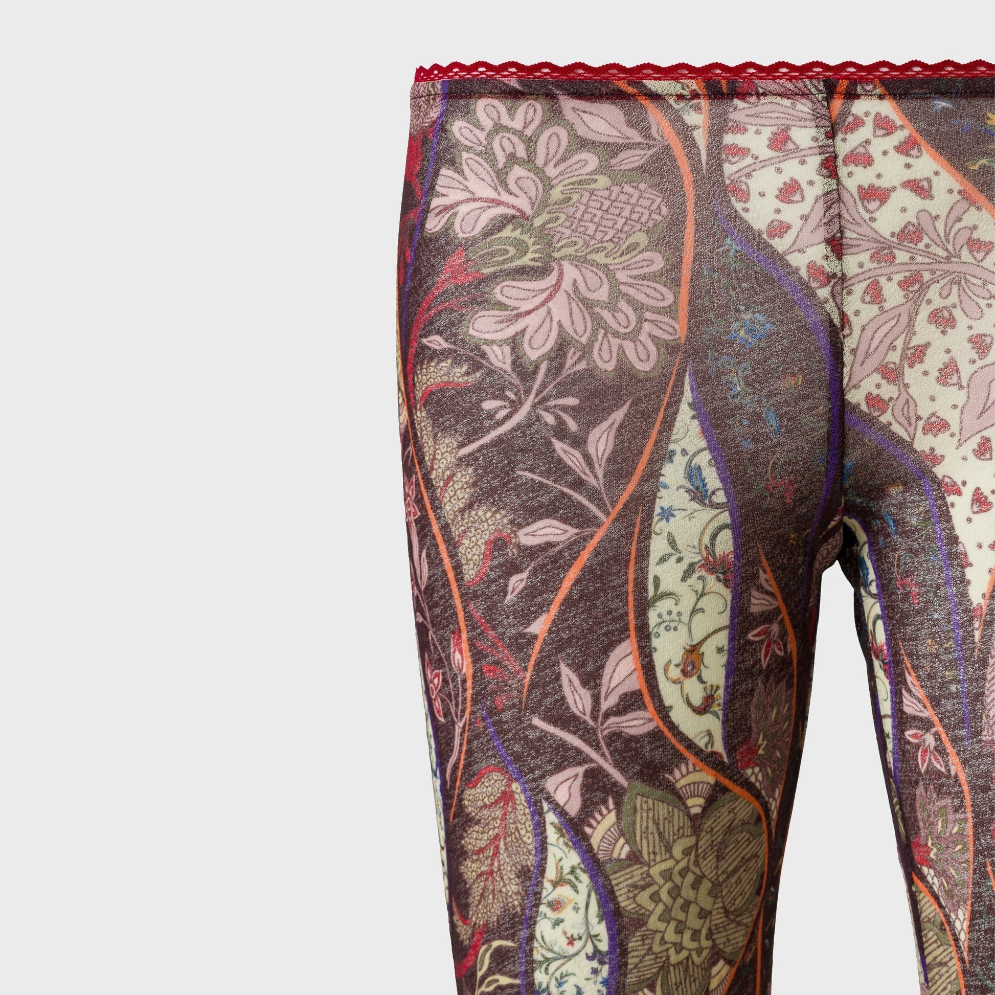 Women Kith Siedres Printed Mesh Semi-Sheer Flare Pants - Multi
