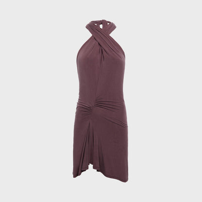 Women Kith Peachy Den Kylie Halter Knot Dress - Mahogany