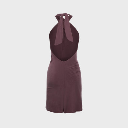 Women Kith Peachy Den Kylie Halter Knot Dress - Mahogany