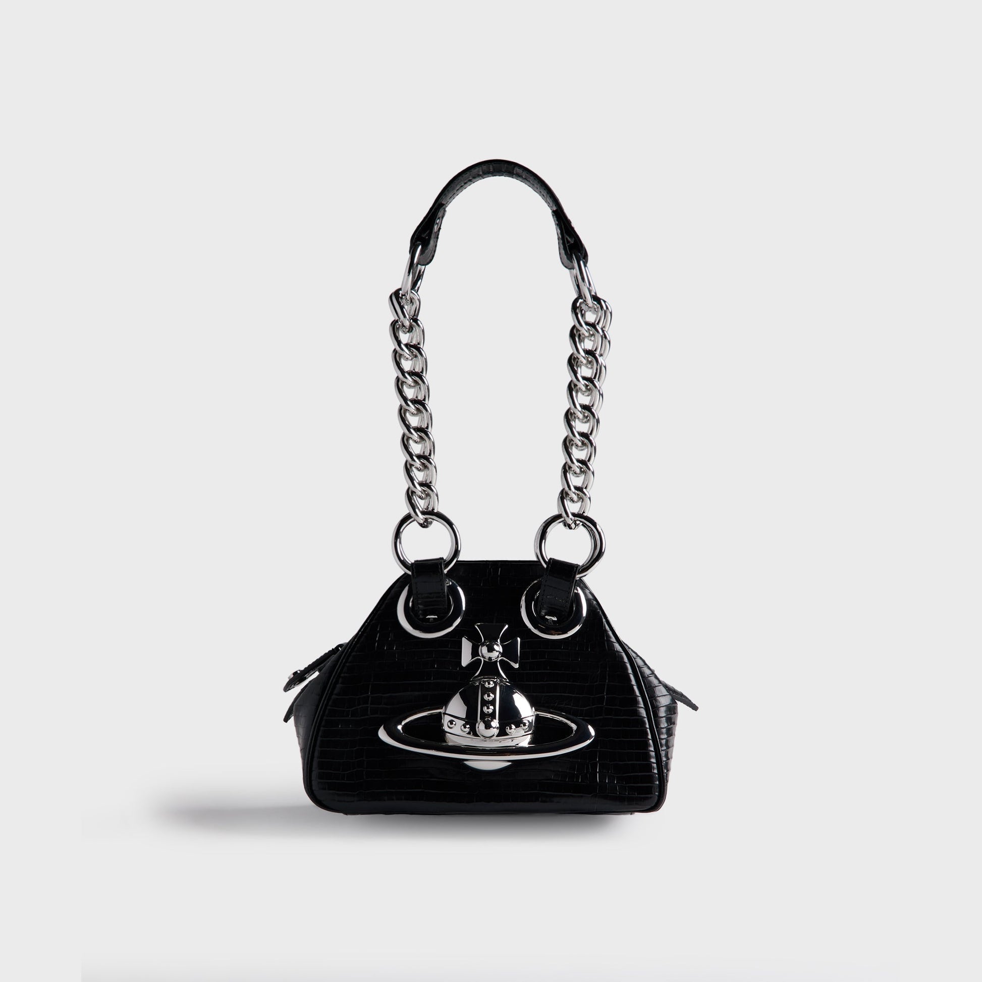 Women Kith Vivienne Westwood Archive Chain Bag - Black Croc