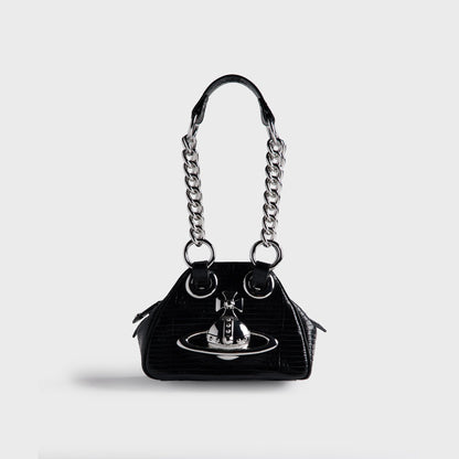 Women Kith Vivienne Westwood Archive Chain Bag - Black Croc