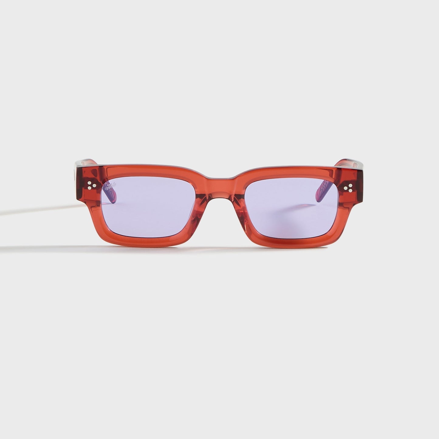 Men Kith AKILA Syndicate Sunglasses - Red / Purple