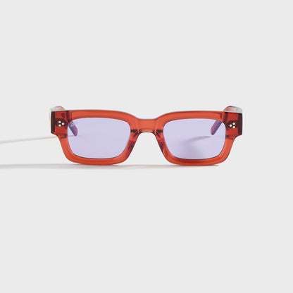 Men Kith AKILA Syndicate Sunglasses - Red / Purple