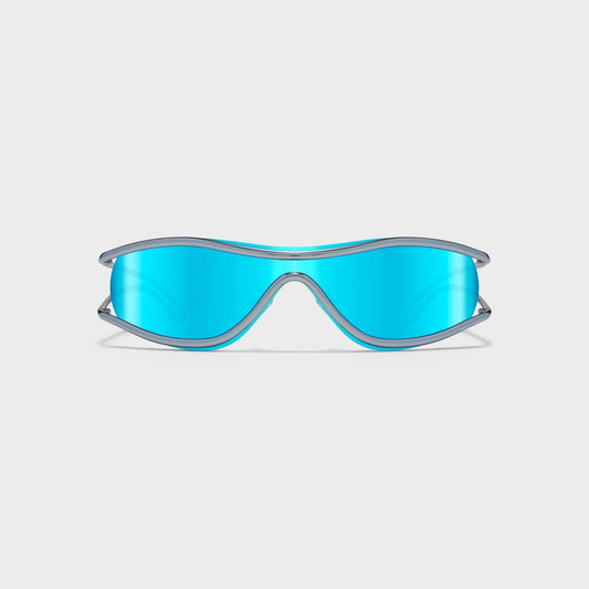 Men Kith Revo Gravity Frames - Metallic Blue / Blue Water Lenses