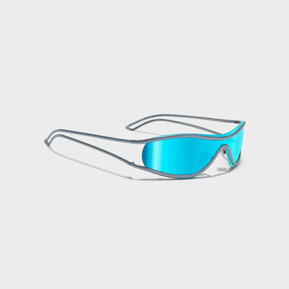 Men Kith Revo Gravity Frames - Metallic Blue / Blue Water Lenses