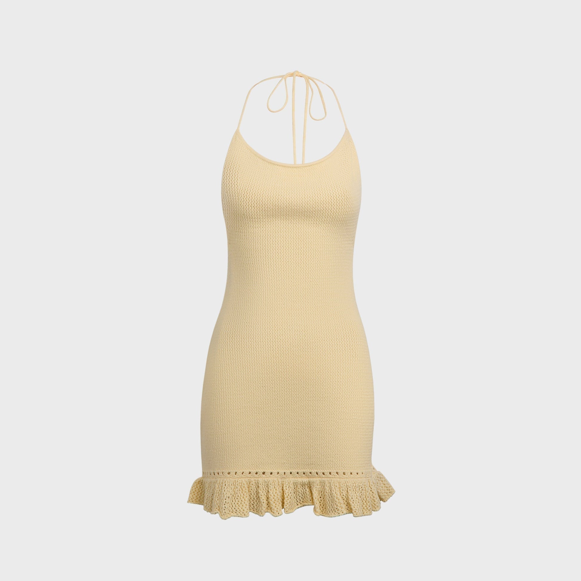 Women Kith Crochet Halter Dress - Honey Butter
