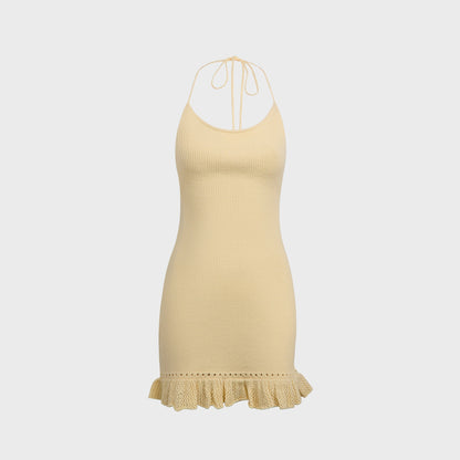 Women Kith Crochet Halter Dress - Honey Butter
