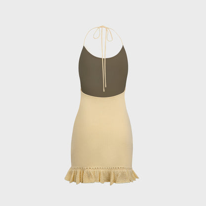 Women Kith Crochet Halter Dress - Honey Butter