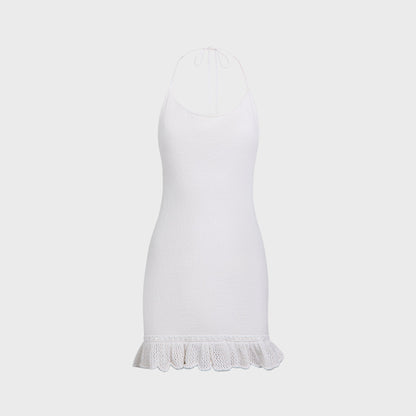 Women Kith Crochet Halter Mini Dress - White