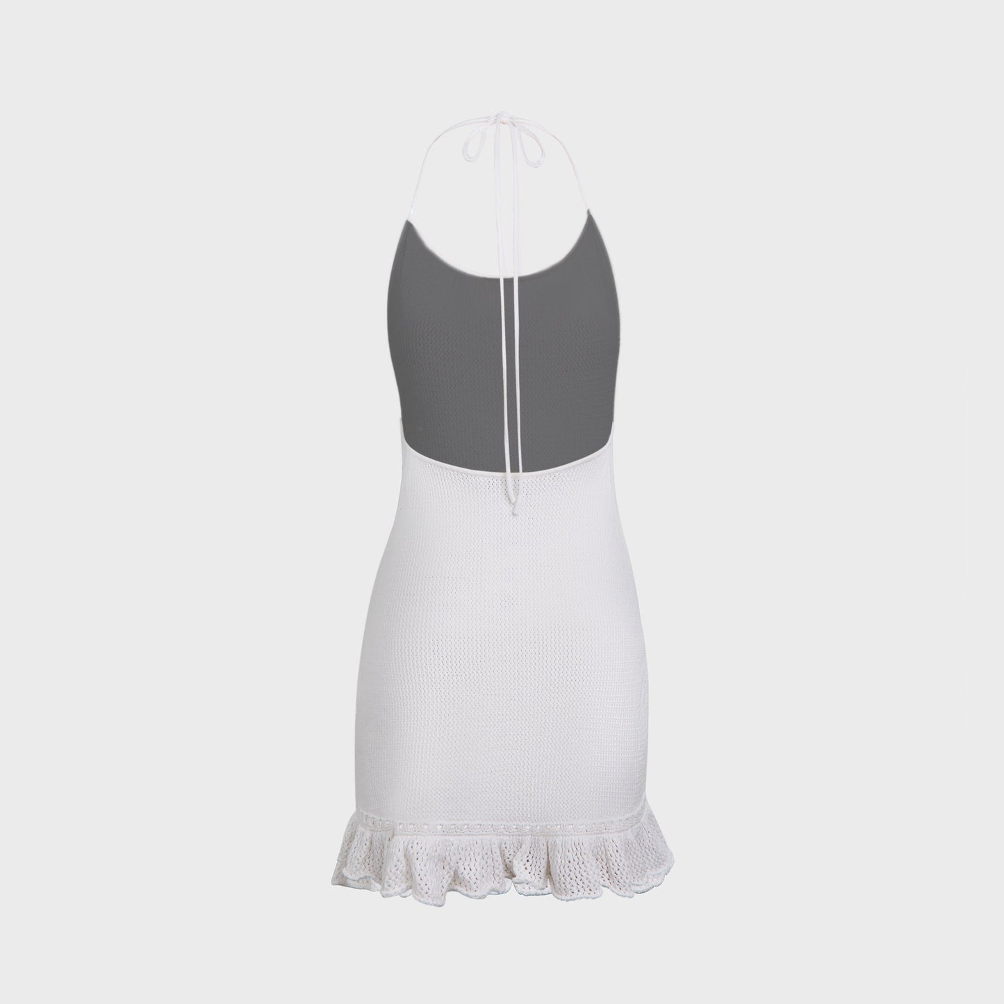 Women Kith Crochet Halter Mini Dress - White